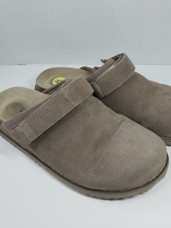 Cushionaire Shoes - Cushionaire Womens Size 9 Boulder Genuine Suede Memory Foam Swivel Strap Clogs